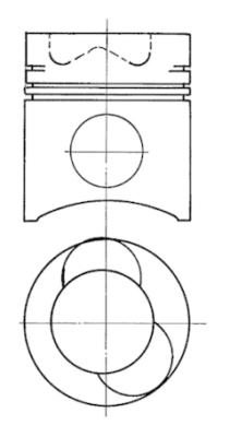 91681700, Kolben, Kolben komplett mit Ringen und Bolzen, KOLBENSCHMIDT, 2095610, 91681600