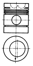 92772600, Piston, Complete piston with rings and pin, KOLBENSCHMIDT, 59618, 7483665, 68315, 68322, 68335, 82111, 82137, 86705BFE, 86706, 89214BDG, 0432400, 091015, 175-9534, 350245STD, 87-525100-00, 1759534, 350245, 432400