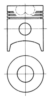 93209600, Kolben, Kolben komplett mit Ringen und Bolzen, KOLBENSCHMIDT, 1309189, 1901492, 19011494, 1909189, 1901405, 1909755, 1909759, 4708106, 4708106A, 79037503, 115114, 2332000, 58117101STD, 87-71705-STDA, 115114RI2