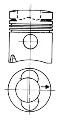 Piston - 93280600 KOLBENSCHMIDT - 02233383, 42520796, 02233384