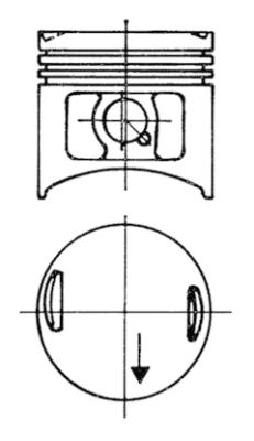 Kolben - 93673700 KOLBENSCHMIDT - 1020300219, 1020300519, 1020300738