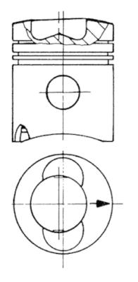 Píst - 93741600 KOLBENSCHMIDT - 02230349, 42520098, 02230842