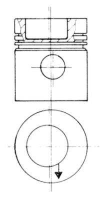 93831610, Piston, Complete piston with rings and pin, KOLBENSCHMIDT, 00279.., 097019, 87-740007-50, 00279, 279