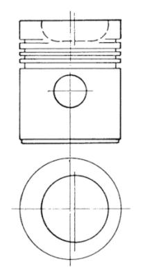 93961700, Piston, Complete piston with rings and pin, KOLBENSCHMIDT, 091015