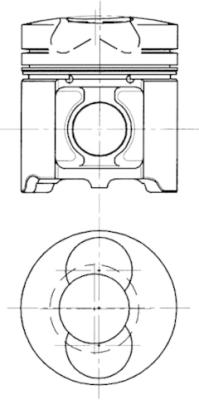 94654600, Kolben, Kolben komplett mit Ringen und Bolzen, KOLBENSCHMIDT, 04231714, 04232405, 2392/00, 102037, 102068, 4231714, 4232405