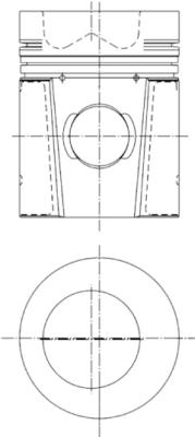 94596600, Kolben, Kolben komplett mit Ringen und Bolzen, KOLBENSCHMIDT, 121013