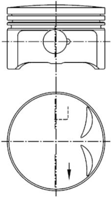 94952600, Piston, Complete piston with rings and pin, KOLBENSCHMIDT, 1110307417, A1110307417, 0010700, 091040, 10700, 8710910000, 87-109100-00