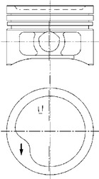 97360600, Píst, Kompletní píst - včetně kroužků a čepu, Píst komp.1,4/1,4i, KOLBENSCHMIDT, 0115200, 623343, 90421833, 077711, 115200