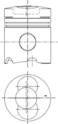 99342600, Piston, Complete piston with rings and pin, KOLBENSCHMIDT, 04159597, 100004153961, 102061, 102349041, 10234R4