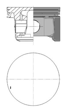 99698600, Píst, Kompletní píst - včetně kroužků a čepu, Píst komp., KOLBENSCHMIDT, 100224, 4L2E-6110-CA