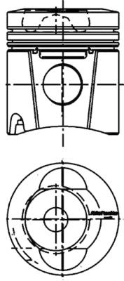 Píst - 99701600 KOLBENSCHMIDT - 04234939, 4819/00, 102074