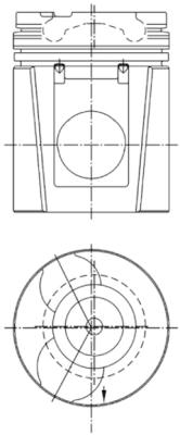 99748600, Kolben, Kolben komplett mit Ringen und Bolzen, KOLBENSCHMIDT, 0382900, 104035, 87-502700-00, 104L28, 382900