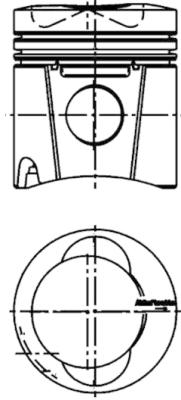 99775600, Kolben, Kolben komplett mit Ringen und Bolzen, KOLBENSCHMIDT, 04235280, 5276, 102074, 102094, 04237624