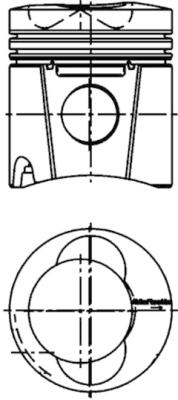 99955610, Kolben, Kolben komplett mit Ringen und Bolzen, KOLBENSCHMIDT, 102074