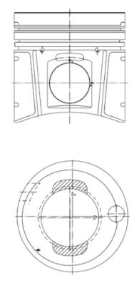 99973600, Kolben, Kolben komplett mit Ringen und Bolzen, KOLBENSCHMIDT, 0039100, 128061, 39100