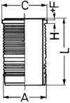 Zylinderlaufbuchse - 89500110 KOLBENSCHMIDT - 20240060, 20240060A, 20242010