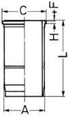 Cylinder Sleeve - 89427110 KOLBENSCHMIDT - 271157, 479600, 479604