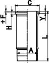 Cylinder Sleeve - 89084110 KOLBENSCHMIDT - 15-459030-00, 271156, 271156-2